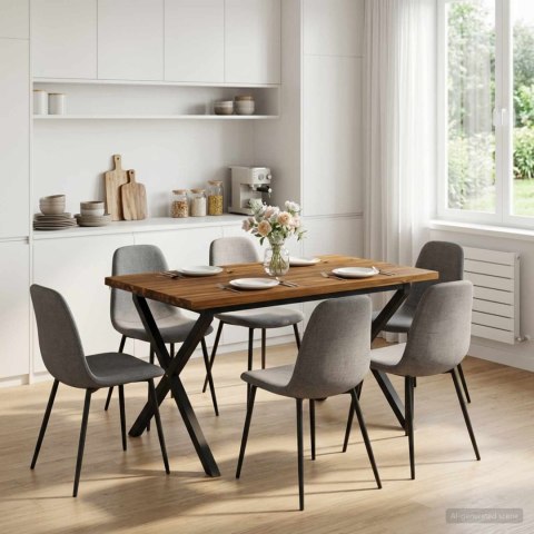 VidaXL Kwadratowy stół do jedzenia 120 x 70 x 75 cm Lite Drewno Akacji
