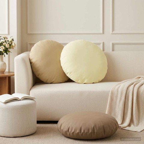 VidaXL Poduszka 2 szt. HEERLEN Beżowy Ø 50 cm Poliester