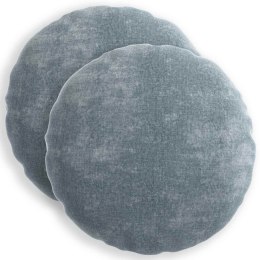 VidaXL Poduszka 2 szt. HEERLEN Jasnoniebieski Ø 60 cm Tkanina Chenille