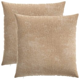 VidaXL Poduszka 2 szt. HEERLEN Szarobeżowy 55 x 55 cm Tkanina Chenille
