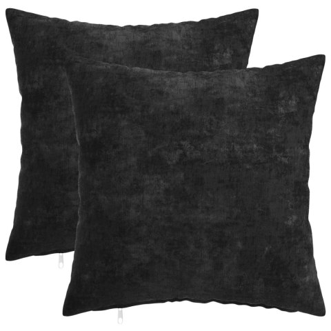 VidaXL Poduszka 2 szt. HEERLEN antracytowy 45 x 45 cm Tkanina Chenille