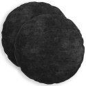 VidaXL Poduszka 2 szt. HEERLEN antracytowy Ø 50 cm Tkanina Chenille