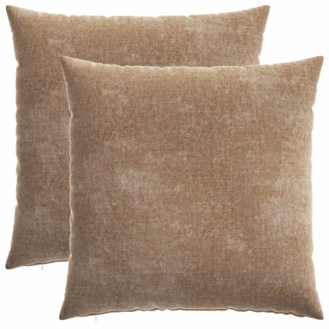 VidaXL Poduszka 2 szt. HEERLEN brązowy 55 x 55 cm Tkanina Chenille