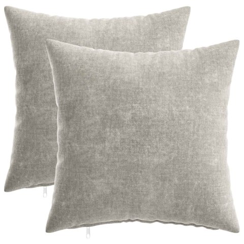 VidaXL Poduszka 2 szt. HEERLEN jasnoszary 40 x 40 cm Tkanina Chenille