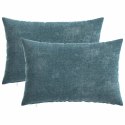 VidaXL Poduszka 2 szt. HEERLEN niebieski 30 x 50 cm Tkanina Chenille