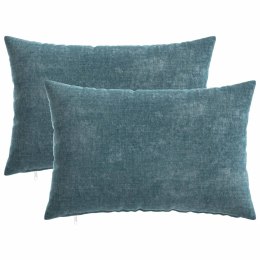VidaXL Poduszka 2 szt. HEERLEN niebieski 30 x 50 cm Tkanina Chenille