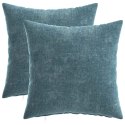 VidaXL Poduszka 2 szt. HEERLEN niebieski 40 x 40 cm Tkanina Chenille
