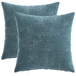 VidaXL Poduszka 2 szt. HEERLEN niebieski 40 x 40 cm Tkanina Chenille