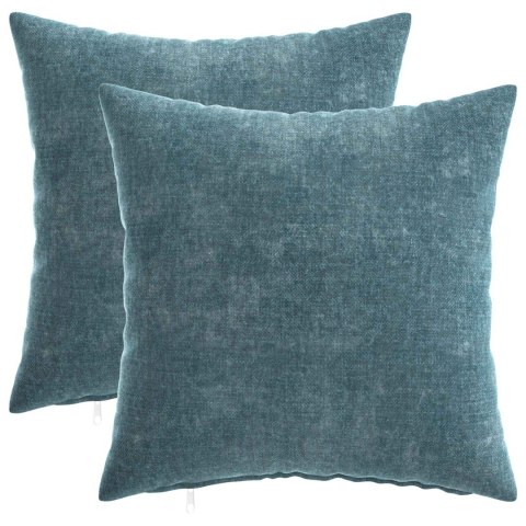 VidaXL Poduszka 2 szt. HEERLEN niebieski 45 x 45 cm Tkanina Chenille