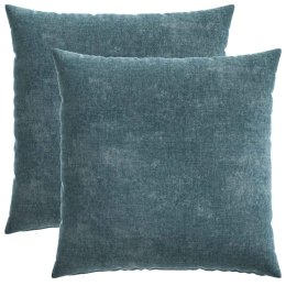 VidaXL Poduszka 2 szt. HEERLEN niebieski 55 x 55 cm Tkanina Chenille