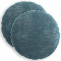 VidaXL Poduszka 2 szt. HEERLEN niebieski Ø 60 cm Tkanina Chenille