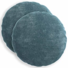 VidaXL Poduszka 2 szt. HEERLEN niebieski Ø 60 cm Tkanina Chenille