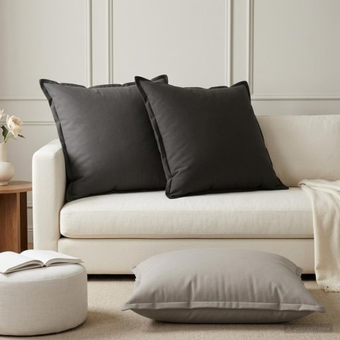 VidaXL Poduszka 2 szt. HOUTEN Czarny 70 x 70 cm Poliester