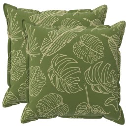 VidaXL Poduszka 2 szt. HOUTEN Wzór liścia 60 x 60 cm Poliester