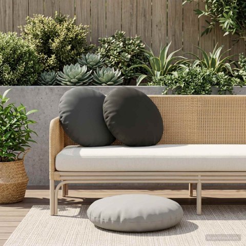 VidaXL Poduszka 6 szt. HEERLEN Szary Ø 60 cm Poliester