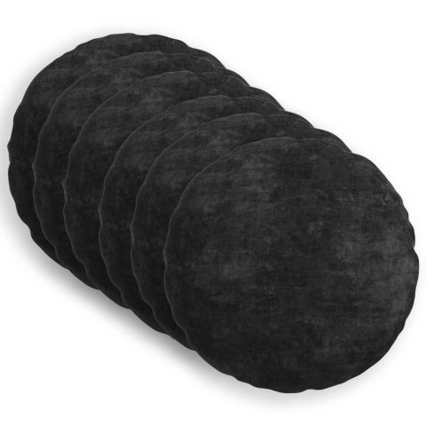 VidaXL Poduszka 6 szt. HEERLEN antracytowy Ø 50 cm Tkanina Chenille