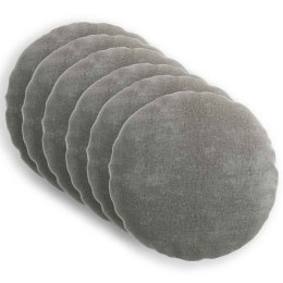 VidaXL Poduszka 6 szt. HEERLEN ciemnoszary Ø 50 cm Tkanina Chenille