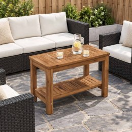 VidaXL Stolik kawowy naturalny 60,5 x 30 x 45 cm Lite Drewno Akacji