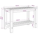VidaXL Stolik kawowy naturalny 60,5 x 30 x 45 cm Lite Drewno Akacji