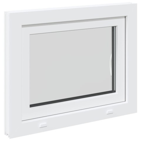 VidaXL Biała wewnętrzna kolor okna piwnicznego RISOR 70 x 60 cm
