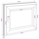 VidaXL Biała wewnętrzna kolor okna piwnicznego RISOR 70 x 60 cm