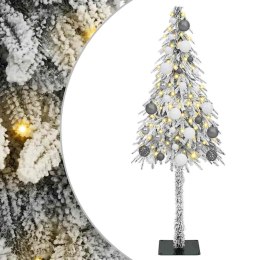 VidaXL Choinka z 150 diodami LED z podstawą Biały 120 cm PE i stal