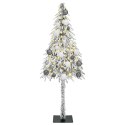 VidaXL Choinka z 150 diodami LED z podstawą Biały 120 cm PE i stal