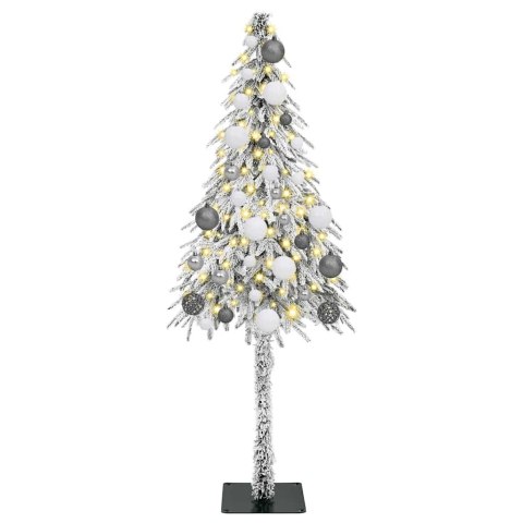VidaXL Choinka z 150 diodami LED z podstawą Biały 120 cm PE i stal