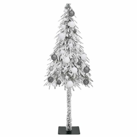 VidaXL Choinka z 150 diodami LED z podstawą Biały 150 cm PE i stal