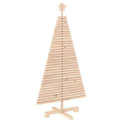 VidaXL Drewniana choinka KOTKA 120 cm Lite drewno sosnowe Naturalny