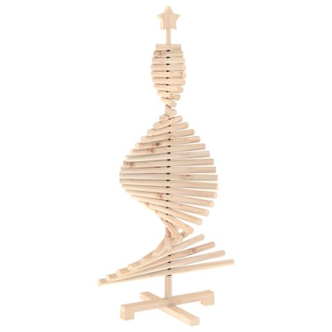 VidaXL Drewniana choinka KOTKA 120 cm Lite drewno sosnowe Naturalny