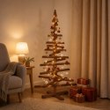 VidaXL Drewniana choinka KOTKA 120 cm Lite drewno sosnowe