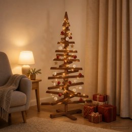 VidaXL Drewniana choinka KOTKA 120 cm Lite drewno sosnowe