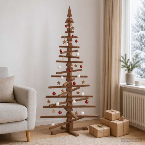 VidaXL Drewniana choinka KOTKA 180 cm Lite drewno sosnowe