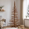 VidaXL Drewniana choinka KOTKA 210 cm Lite drewno sosnowe