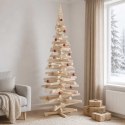 VidaXL Drewniana choinka KOTKA 240 cm Lite drewno sosnowe Naturalny