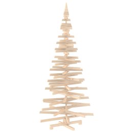 VidaXL Drewniana choinka KOTKA 240 cm Lite drewno sosnowe Naturalny