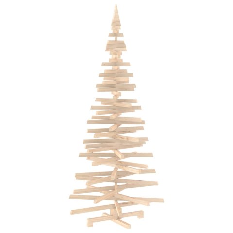 VidaXL Drewniana choinka KOTKA 240 cm Lite drewno sosnowe Naturalny