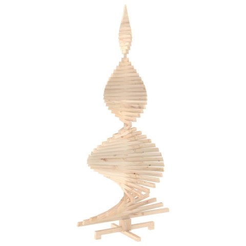 VidaXL Drewniana choinka KOTKA 240 cm Lite drewno sosnowe Naturalny