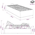 VidaXL Elektro Regulowany Stelaż Łóżka Czarny 190 x 90 x 33,5 cm Stal