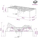 VidaXL Elektro Regulowany Stelaż Łóżka Czarny 200 x 80 x 33,5 cm Stal