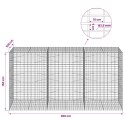 VidaXL Gabion z drutu 3,5 mm i siatką 5x10 cm 300x100x150 cm