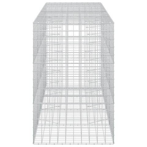 VidaXL Gabion z drutu 5 mm i siatką 10x10 cm 400x100x150 cm