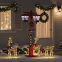 VidaXL Lampka Uliczna Bożonarodzeniowa z 2 Lampionami Czerwony