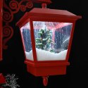 VidaXL Lampka Uliczna Bożonarodzeniowa z 2 Lampionami Czerwony