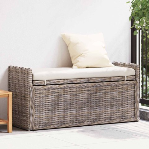VidaXL Ławka z miejscem do przechowywania GENDT Szary 110 x 40 x 50 cm