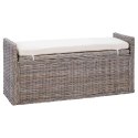 VidaXL Ławka z miejscem do przechowywania GENDT Szary 110 x 40 x 50 cm