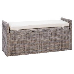 VidaXL Ławka z miejscem do przechowywania GENDT Szary 110 x 40 x 50 cm