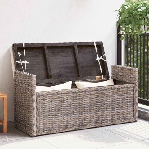 VidaXL Ławka z miejscem do przechowywania GENDT Szary 110 x 40 x 50 cm