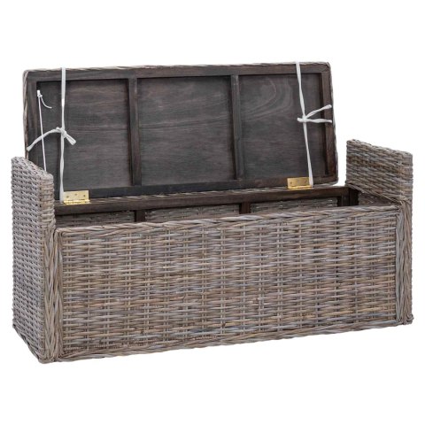 VidaXL Ławka z miejscem do przechowywania GENDT Szary 110 x 40 x 50 cm